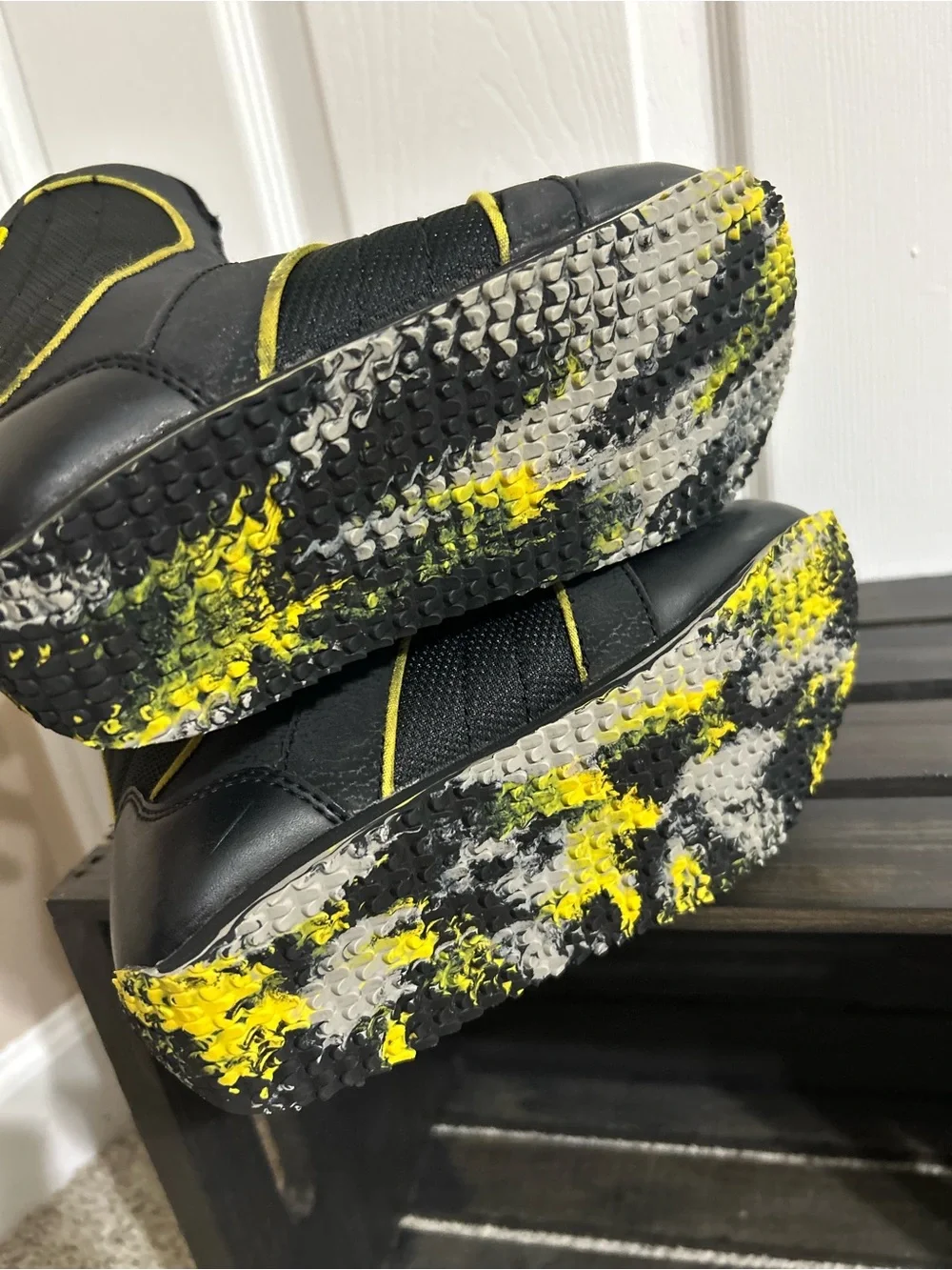 Ride Norris Youth Unisex Snowboard Boots Black & Yellow Sz 1 BOA EUC